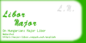 libor major business card
